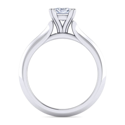 Ellis - 14K White Gold Cushion Cut Diamond Engagement Ring