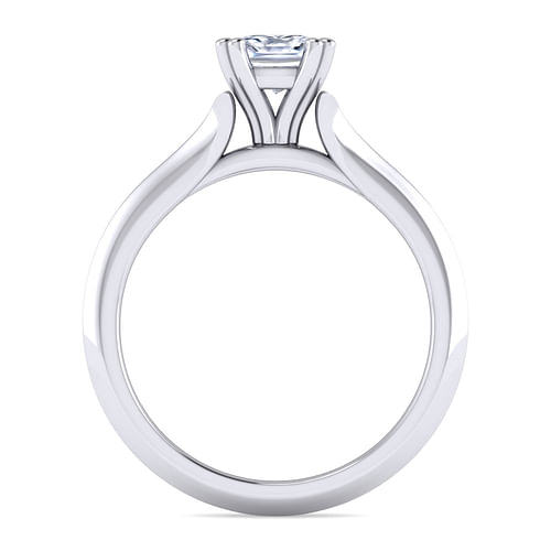 Ellis - 14K White Gold Cushion Cut Diamond Engagement Ring - Shot 2