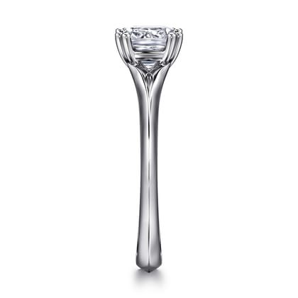 Ellis - 14K White Gold Cushion Cut Diamond Engagement Ring