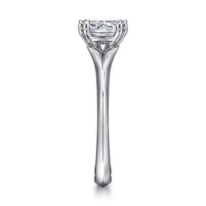 Ellis - 14K White Gold Cushion Cut Diamond Engagement Ring