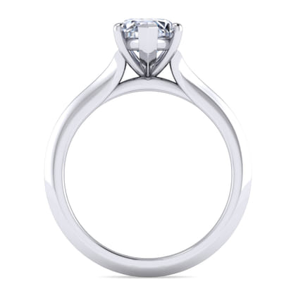 Ellis - 14K White Gold Marquise Shape Diamond Engagement Ring