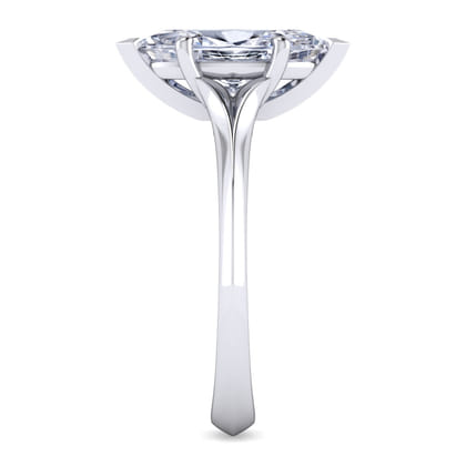 Ellis - 14K White Gold Marquise Shape Diamond Engagement Ring