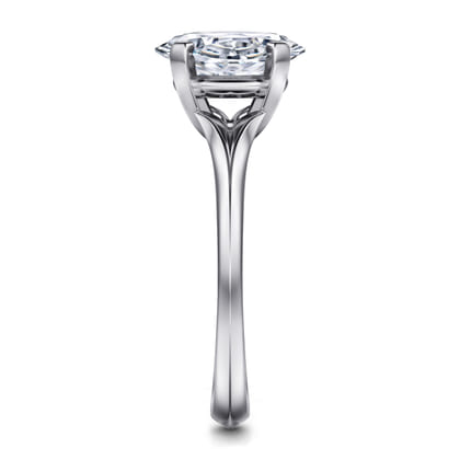 Ellis - 14K White Gold Oval Diamond Engagement Ring