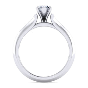 Ellis - 14K White Gold Pear Shape Diamond Engagement Ring