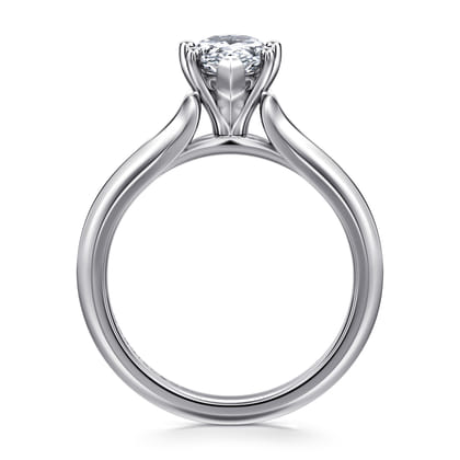 Ellis - 14K White Gold Pear Shape Diamond Engagement Ring
