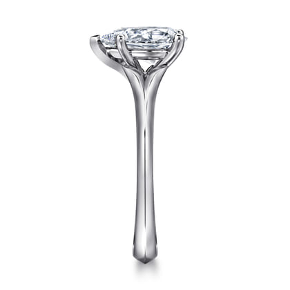 Ellis - 14K White Gold Pear Shape Diamond Engagement Ring