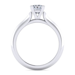 Ellis - 14K White Gold Princess Cut Diamond Engagement Ring