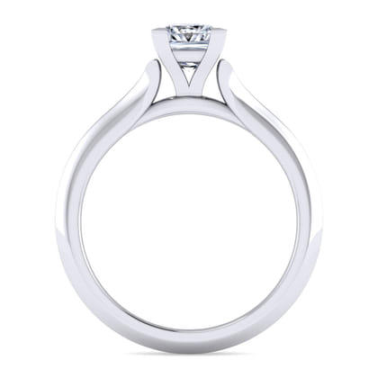 Ellis - 14K White Gold Princess Cut Diamond Engagement Ring