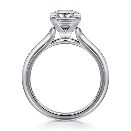 Ellis - 14K White Gold Princess Cut Diamond Engagement Ring
