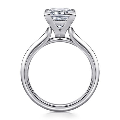 Ellis - 14K White Gold Princess Cut Diamond Engagement Ring
