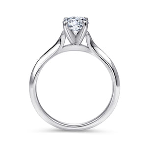 Ellis - 14K White Gold Round Diamond Engagement Ring