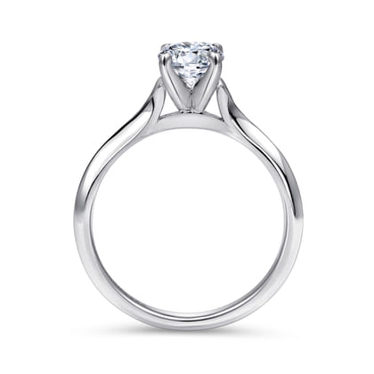 Ellis - 14K White Gold Round Diamond Engagement Ring