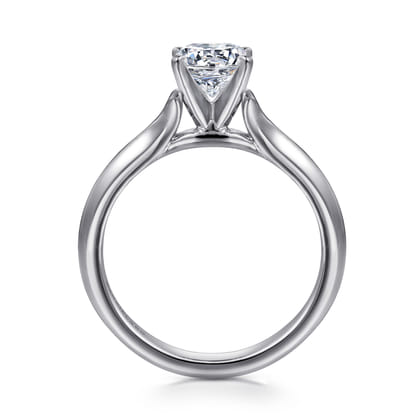 Ellis - 14K White Gold Round Diamond Engagement Ring