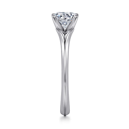 Ellis - 14K White Gold Round Diamond Engagement Ring