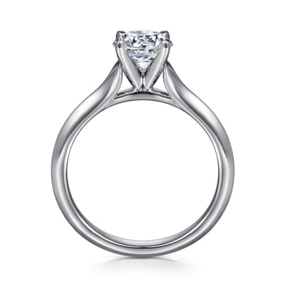 Ellis - 14K White Gold Round Diamond Engagement Ring