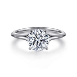 Ellis - 14K White Gold Round Diamond Engagement Ring