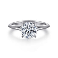 Ellis - 14K White Gold Round Diamond Engagement Ring