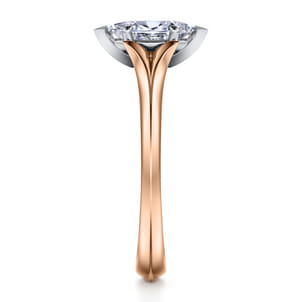 Ellis - 14K White-Rose Gold Marquise Shape Diamond Engagement Ring