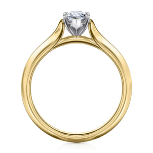 Ellis - 14K White-Yellow Gold Marquise Diamond Engagement Ring