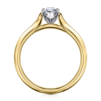 Ellis - 14K White-Yellow Gold Marquise Diamond Engagement Ring