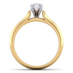 Ellis - 14K White-Yellow Gold Pear Shape Diamond Engagement Ring