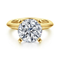 Ellis - 14K White-Yellow Gold Round Diamond Engagement Ring