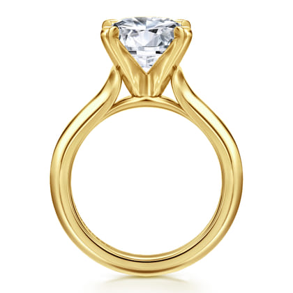 Ellis - 14K White-Yellow Gold Round Diamond Engagement Ring