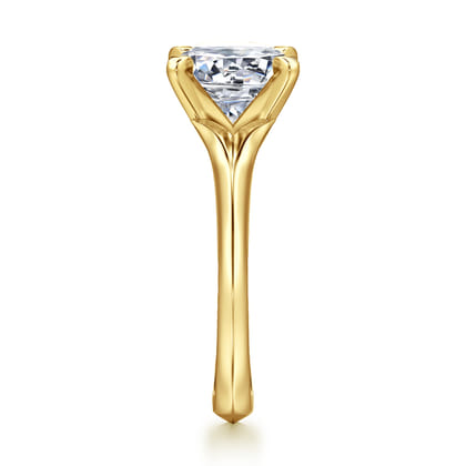 Ellis - 14K White-Yellow Gold Round Diamond Engagement Ring