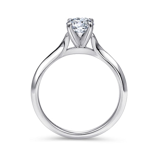 Ellis - Platinum Round Diamond Engagement Ring - Shot 2