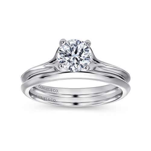 Ellis - Platinum Round Diamond Engagement Ring - Shot 4