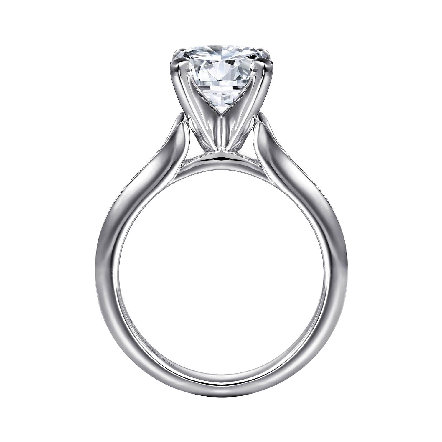 Ellis - Round Diamond Solitaire Engagement Ring in Platinum