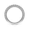 Straight Wedding Ring in 14k White Gold with Round Natural Diamond at Gabriel & Co.