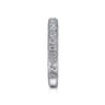 Straight Wedding Ring in 14k White Gold with Round Natural Diamond at Gabriel & Co.
