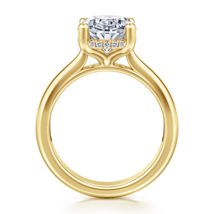 Elysian - 14K Yellow Gold Oval Diamond Engagement Ring