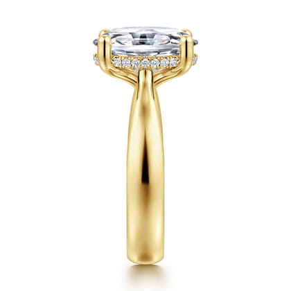 Elysian - 14K Yellow Gold Oval Diamond Engagement Ring