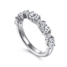 Fancy Wedding Ring in 14k White Gold with Oval Natural Diamond at Gabriel & Co.