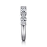 Fancy Wedding Ring in 14k White Gold with Oval Natural Diamond at Gabriel & Co.