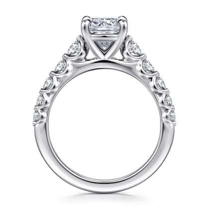 Emberlie - 14K White Gold Cushion Cut Diamond Engagement Ring