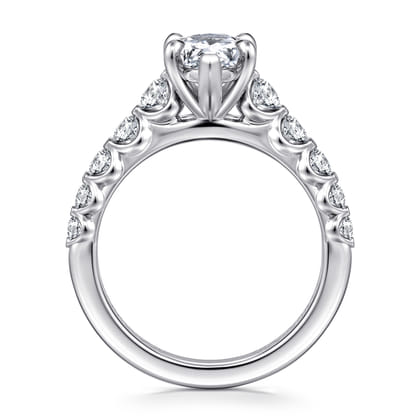 Emberlie - 14K White Gold Pear Shape Diamond Engagement Ring