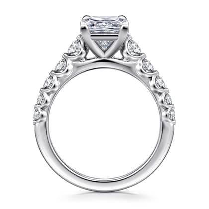 Emberlie - 14K White Gold Princess Cut Diamond Engagement Ring