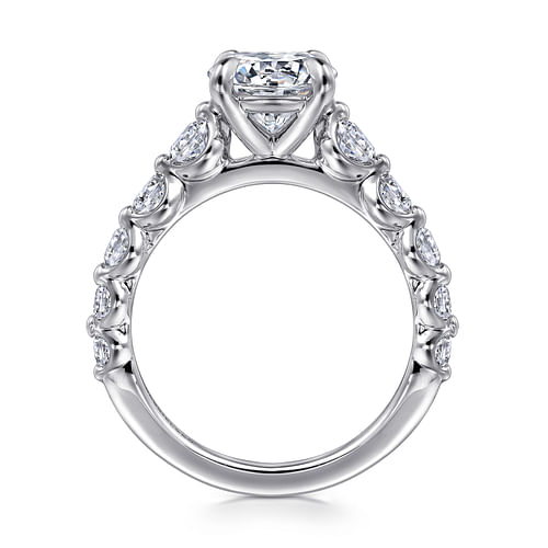 Emberlie - 14K White Gold Round Diamond Engagement Ring - 0.78 ct - Shot 2