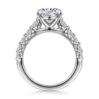 Emberlie - 14K White Gold Round Diamond Engagement Ring