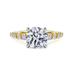 Emberlie - 14K White Gold Round Diamond Engagement Ring