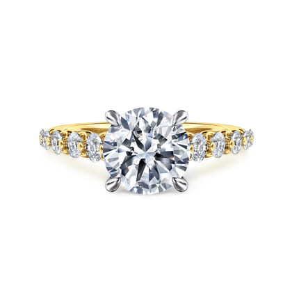 Emberlie - 14K White Gold Round Diamond Engagement Ring