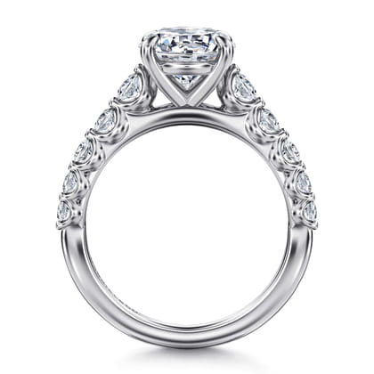 Emberlie - 14K White Gold Round Diamond Engagement Ring