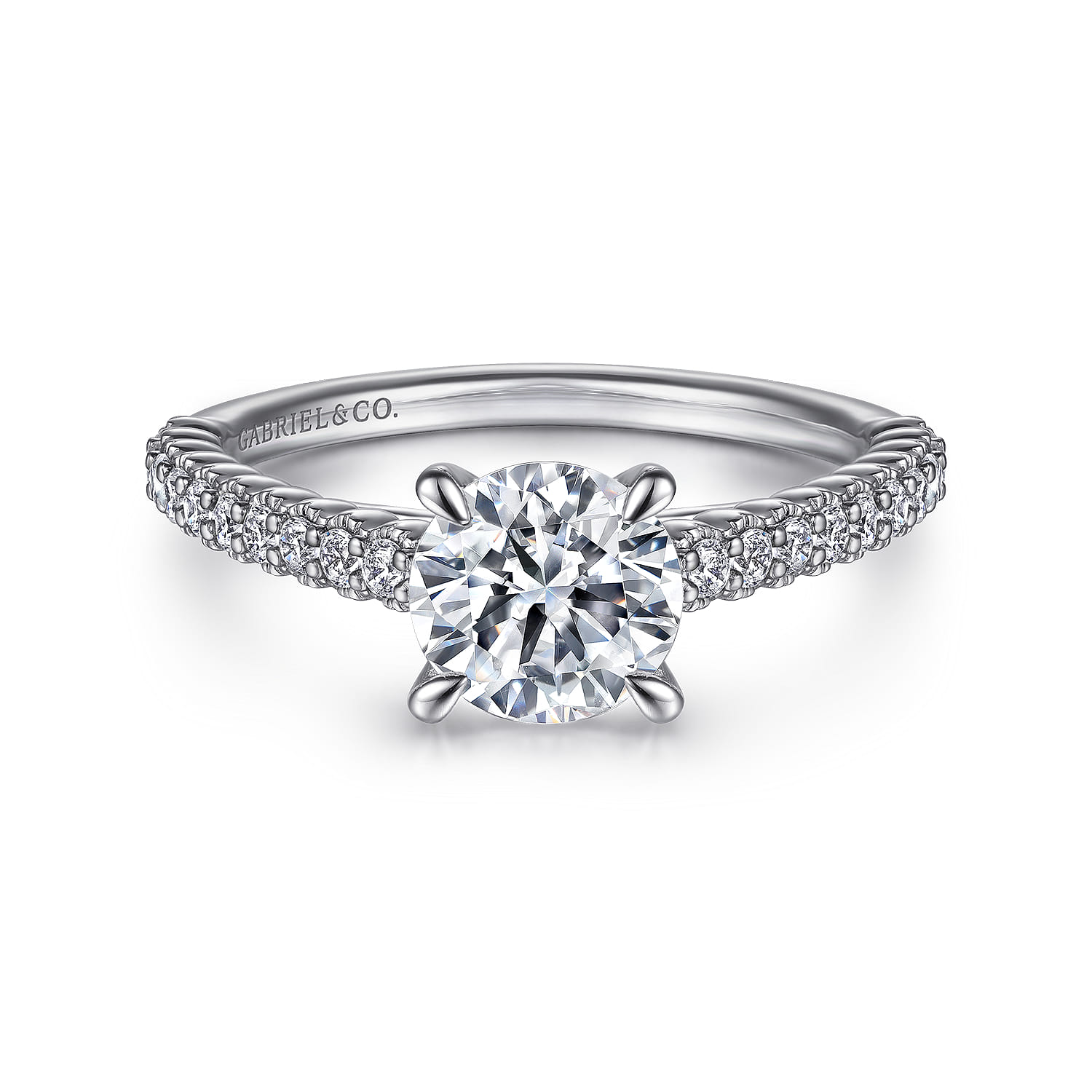 Emberlyn - Platinum Round Diamond Engagement Ring