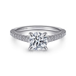 Platinum Round Diamond Engagement Ring