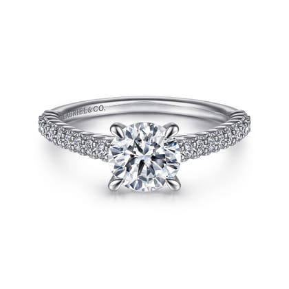 Emberlyn - Platinum Round Diamond Engagement Ring