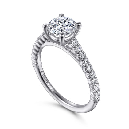 Emberlyn - Platinum Round Diamond Engagement Ring
