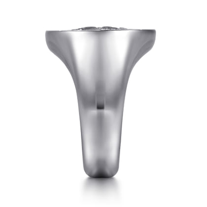 Emboss Signet Wide Band 925 Sterling Silver